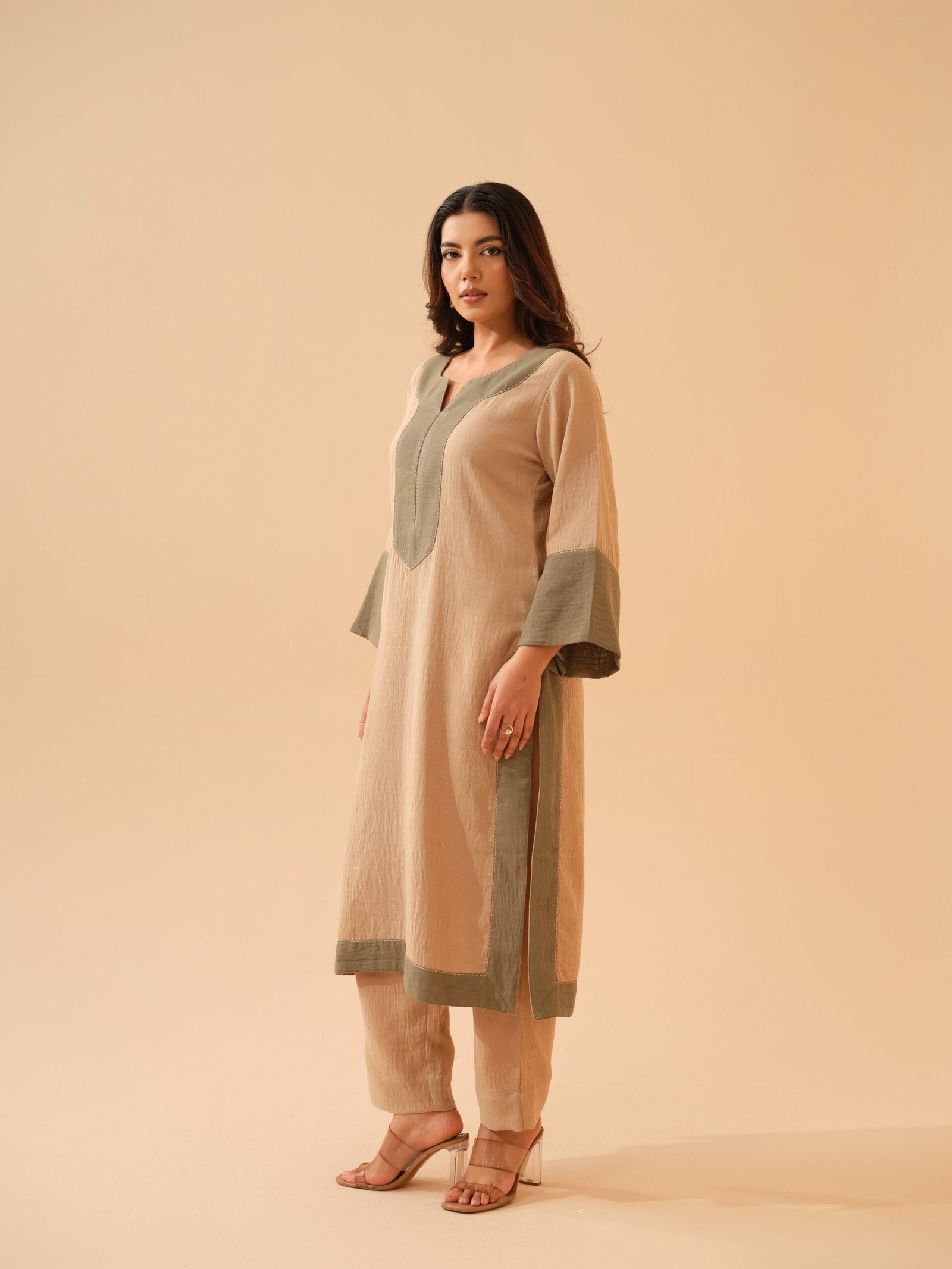 Warm Beige Co-ord Set- Set of 2