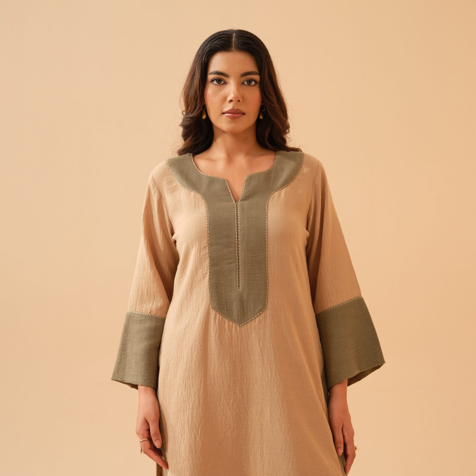 Warm Beige Co-ord Set- Set of 2